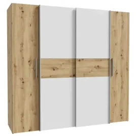 szafa-przesuwna-200-cm-biala-dab-artisan-z-polkami-ubraniowa-mlodziezowa