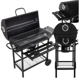 grill-weglowy-ogrodowy-z-pokrywa-duzy-na-kolkach-2-ruszty-termometr-polki