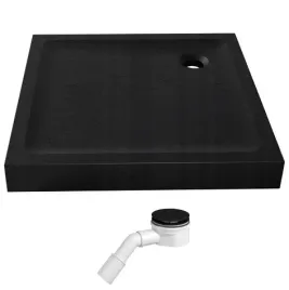 polski-brodzik-efekt-kamienia-100x100-czarny-115cm-gratis-syfon