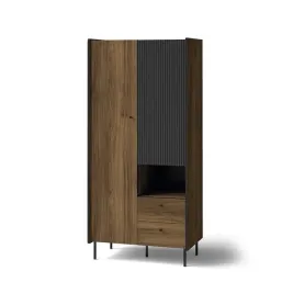 szafa-88cm-z-szufladami-dwudrzwiowa-ryflowana-prestigo-czarna-orzech
