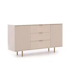 komoda-dwudrzwiowa-z-szufladami-150cm-bianco-kaszmir-na-zlotych-nogach