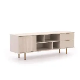 szafka-rtv-z-szufladami-150cm-bianco-kaszmir-na-zlotych-nogach-ryflowane