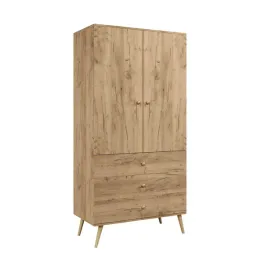 szafa-z-szufladami-drzwi-uchylne-100-cm-dab-zloty-ikon-sznurkowe-uchwyty