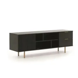 szafka-rtv-z-szufladami-150cm-bianco-czarna-na-zlotych-nogach-ryflowane