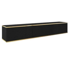 szafka-rtv-wiszaca-oro-mdf-175cm-czarna-lamelowane-fronty
