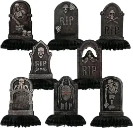 8x-ozdoba-halloween-nagrobek-grob-straszny-ogrod