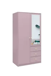 szafa-uchylna-z-lustrem-100-cm-dwudrzwiowa-zlote-uchwyty-rainbow-ii-sliwka