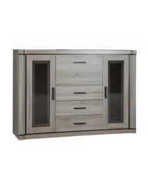 witryna-z-szufladami-szklane-fronty-i-polki-szeroka-dallas-dab-truflowy