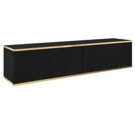 szafka-rtv-wiszaca-oro-mdf-135cm-czarna-lamelowane-fronty