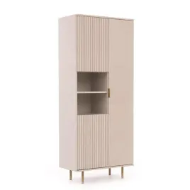 regal-trzydrzwiowy-80cm-bianco-kaszmir-na-zlotych-nogach-ryflowane-fronty