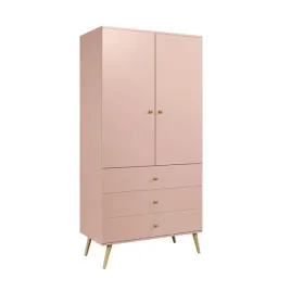 przestronna-szafa-z-szufladami-100-cm-rozowa-ikon-sznurkowe-uchwyty