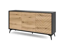 komoda-trzydrzwiowa-jodelka-do-salonu-diamond-154-cm-dab-evoke-czarny-mat