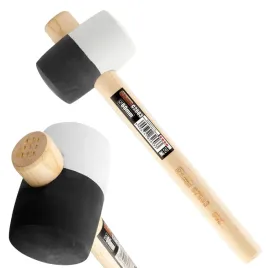 richmann-mlotek-gumowy-90-bialo-czarny-raczka-drewno-jesionowe-c2604
