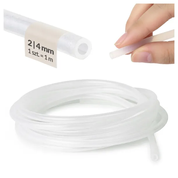 Wężyk silikonowy 2mm 2/4 DO OBCIĄGU WINA DESTYLACJI ELASTYCZNY 1szt = 1mb