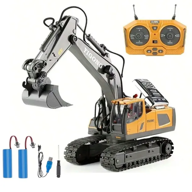 KOPARKA RC ZDALNIE STEROWANA 2.4GHz 360° RUCHOMA ŁYŻKA 2x AKUMULATOR 11CH