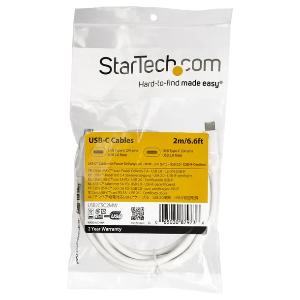 startech-usb2c5c2mw-kabel-usb-usb-2-0-2-m-usb-c-bialy