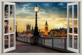 naklejka-na-sciane-widok-przez-okno-londyn-miasto-big-ben-120x80