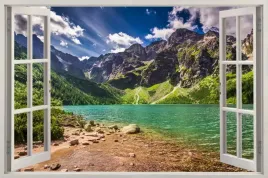 naklejka-dekoracyjna-scienna-widok-przez-okno-morskie-oko-jezioro-90x60