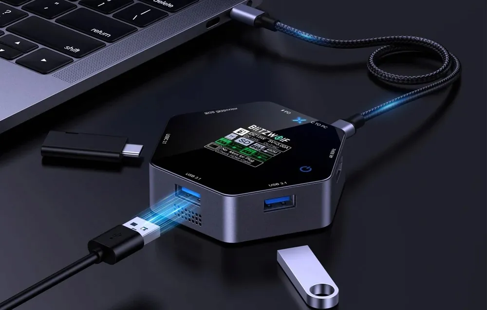 stacja-dokujaca-8w1-blitzwolf-bw-th16-usb-100w-lcd-smart-display