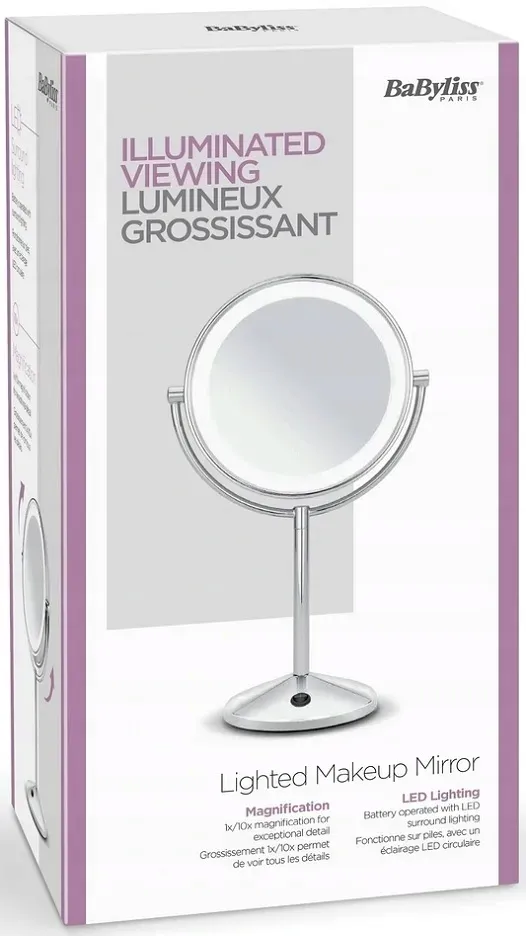 babyliss-chromowane-lusterko-led-9436e-stan-nowy
