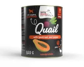 syta-micha-karma-mokra-dla-psa-przepiorka-z-burakiem-i-papaja-800g