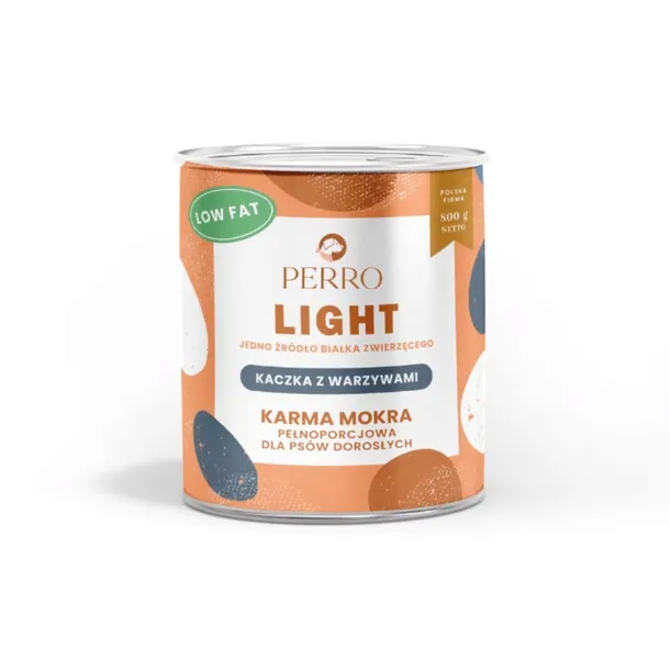 Perro. Karma mokra LIGHT Kaczka z warzywami 800g