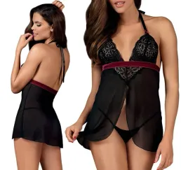 obsessive-rossita-koszula-nocna-i-stringi-babydoll-czarna-l-xl