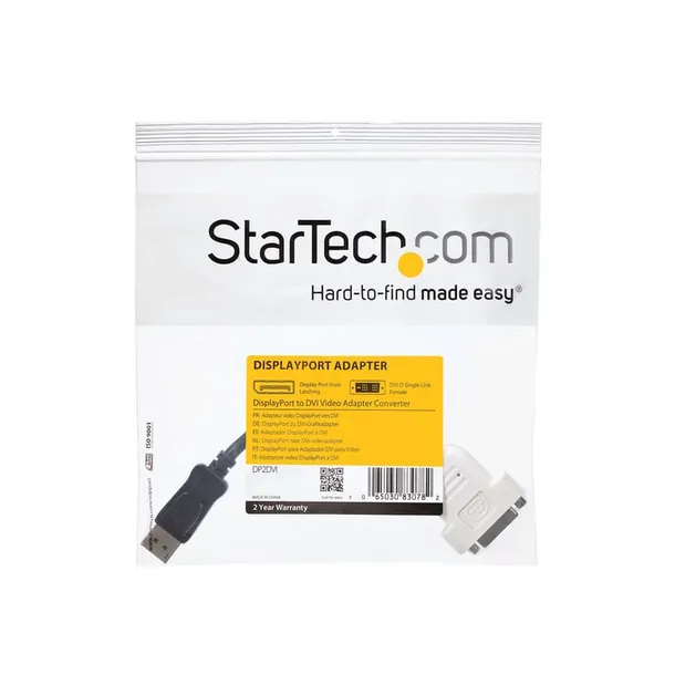 startech-dp2dvi-adapter-kablowy-024-m-displayport-dvi-d-czarny