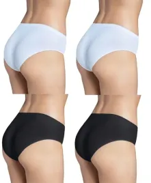 4pak-gatta-majtki-seamless-cotton-czarny-bialy-l