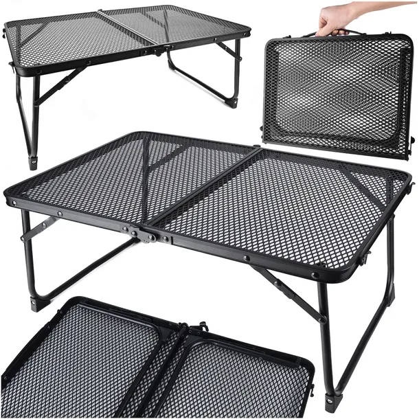 Stolik Składany Przenośny Turystyczny 60x40cm Biwakowy Aluminiowy Przenośny