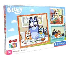 puzzle-clementoni-3x48-super-kolor-bluey-25003