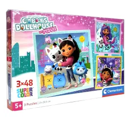 puzzle-clementoni-3x48-super-kolor-koci-domek-gabi-25002