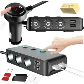 rozdzielacz-gniazda-zapalniczki-12-24v-4x-usb-qc-z-woltomierzem-na-prezent