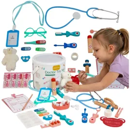 drewniany-zestaw-xl-maly-doktor-pluszowy-mis-lekarz-dentysta-weterynarz
