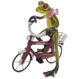 figurka-zaba-zabka-zielona-na-rowerze-rower-ozdoba-kobieta-dekoracja