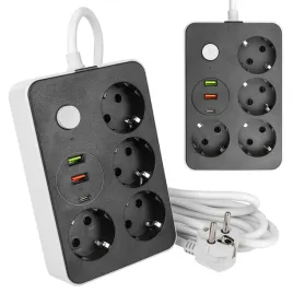 przedluzacz-listwa-zasilajaca-ladowarka-3x-usb-4-gniazd-2m-usb-typ-c-czarny