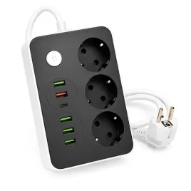przedluzacz-listwa-zasilajaca-ladowarka-6x-usb-3-gniazd-2m-usb-typ-c-czarny