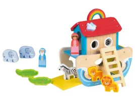 drewniana-arka-noego-z-figurkami-zwierzat-lwy-slonie-zebry-krokodyle