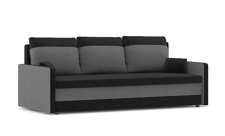 Kanapa Milton z Rozkładana z FUNKCJA SPANIA WYGODNA Sofa Czarny Szary Kolor