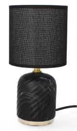 lampa-stolowa-dekoracja-glamour-ceramiczna-z-kloszem-lampka-nocna-czarna