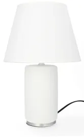 lampa-stolowa-dekoracja-glamour-ceramiczna-z-kloszem-lampka-nocna-biala