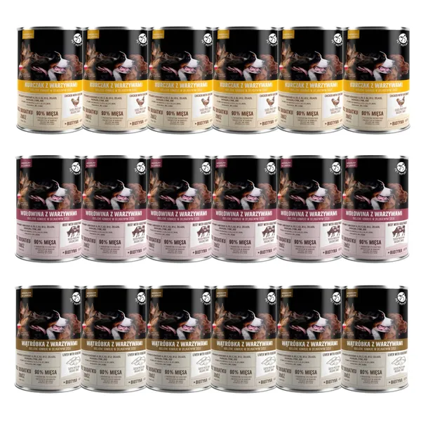 Pet Republic Kurczak z Warzywami w Sosie Mokra Karma Dla Psa 1250g