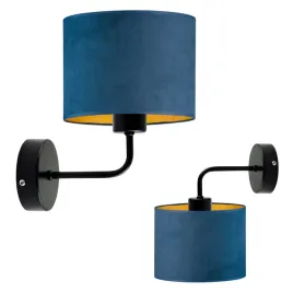 kinkiet-lampa-na-sciane-scienna-granatowy-welurowy-abazur-led-e27-modny