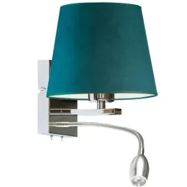 kinkiet-lampa-na-sciane-scienna-led-e27-zielony-welurowy-abazur-nowoczesny
