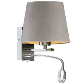 kinkiet-lampa-na-sciane-scienna-led-e27-szary-welurowy-abazur-nowoczesny