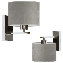 kinkiet-lampa-na-sciane-scienna-szary-welurowy-abazur-led-e27-nowoczesny