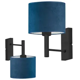kinkiet-lampa-na-sciane-scienna-granatowy-welurowy-abazur-led-e27-modny