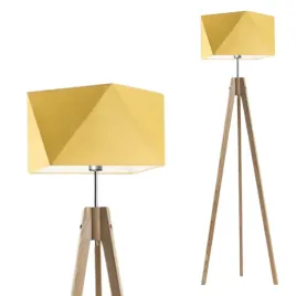 lampa-stojaca-podlogowa-drewniana-musztardowa-led-e27-trojnog-abazur-modna
