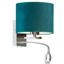 kinkiet-lampa-na-sciane-scienna-led-e27-zielony-welurowy-abazur-nowoczesny