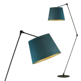 lampa-stojaca-podlogowa-lukowa-zielen-regulowana-led-e27-abazur-welurowa